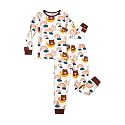 PATPAT Bamboo Viscose Pajama Sets for Toddler Boys &amp; Girls Baby Kids, Ultra-soft Snug fit Pjs Sleepers for Birthday Holiday