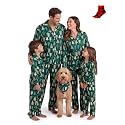 PATPAT Button Down Christmas Pajamas, Button Up Pjs for Family Christmas Party Long Sleeve Lounge Sets
