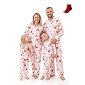 PATPAT Family Matching Christmas Pajamas, Button Down Pjs for Family Christmas Party Long Sleeve Lounge Sets