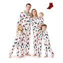 PATPAT Button Down Christmas Pajamas, Button Up Pjs for Family Christmas Party Long Sleeve Lounge Sets