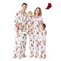PATPAT Family Matching Christmas Pajamas, Button Down Pjs for Family Christmas Party Long Sleeve Lounge Sets