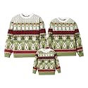 PATPAT Christmas Sweater Family Set Long Sleeve Knit Sweater Holiday Xmas Knitted Pullover