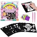 PATPAT Foil Art Kit for Kids 5 Paper, 12 Sheets, 80 Foils, 2 Sticks