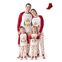 PATPAT Family Christmas Pajamas Matching Sets Gingerbread PJs with Socks