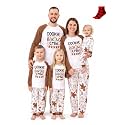 PATPAT Family Christmas Pajamas Matching Sets Gingerbread PJs with Socks