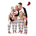 PATPAT Family Christmas Pajamas Matching Sets Gingerbread PJs with Socks
