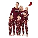 PATPAT Family Christmas Pajamas Matching Sets Gingerbread PJs with Socks