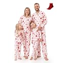 PATPAT Family Matching Christmas Pajamas, Button Down Pjs for Family Christmas Party Long Sleeve Lounge Sets