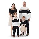 PATPAT Family Matching Outfits Dresses and Sweatshirt Fall Winter Off Shoulder Dresses and Long Sleeve Sweatshirt