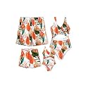 PATPAT Family Matching Swimsuits Swimwear: Mommy and Me Striped Spliced One-Piece Matching Swimsuits Set