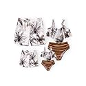 PATPAT Family Matching Swimsuits Two Piece Hawaiian Tropical Beach Bikini and Swim Trunks Set Mommy and Me Bathing Suits