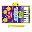 PATPAT® Musical Mat for Kids 31.4x19.6 inch 2 in 1 Baby Piano Play Mat & Drum Musical Mat for Kids Musical Toys with 2 Drum Sticks Early Educational Toys Gifts for 1/2/3/4/5/6 Year Old Boys Girls
