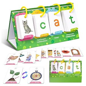 PATPAT Phonics Flash Cards CVC Reading and