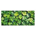 Patricks Shamrock Extended Gaming Mouse Pad, with Stitched Edges Large Mouse Pad Desk Protector, Rubber Base Mousepad Keyboard Mouses Mat for Work Game Office Home- 32" X 12" Inch,E23