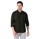 Patrinus Pure Linen Mandarin Collar Full Sleeve