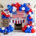 America's 250th Patriotic Red White and Blue Balloon Garland Arch Kit