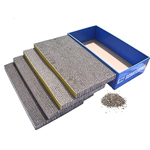 pattnium 3 in 1 corrugated cat scratcher cardboard scratching pad toys with catnip scratch lounge bed for cats pack of 3