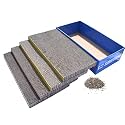 PATTNIUM 3 in 1 Corrugated Cat Scratcher Cardboard Scratching Pad Toys with Catnip Scratch Lounge Bed for Cats Pack of 3