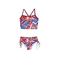PattyCandy Little/Toddler Girls Girly Swimwear Unicorn Princess Rainbows Kids Tankini Swimsuit Bikini Set
