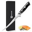 PAUDIN Fillet Knife, 7" Flexible Boning Knives with G10 Handle, Dishwasher Safe High Carbon German Steel Fish Knife for Meat Trimming, Deboning &amp; Skinning,Professional Holiday BBQ Cooking Gift for Men