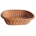 Hospitality Woven Oval Fruit Serving Basket, Snack Basket, Egg Storage &amp; Bread Basket for Kitchen and Dining Table (Pack of 1)