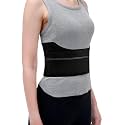 Pauline Broken Rib Brace for Women - Compression Chest Binder for Cracked Ribs Support & Chest Pain Relief - Rib Belt for Bruised Rib Cage (Black, Fits 45”-60”)