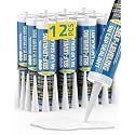 PAULINN RV Roof Sealant 12 Packs, Self Leveling Lap Sealant White, Roof Repair for Camper Repair, RV Caulking, Rubber Roof EPDM, Flexible, UV & Waterproof, no Smell and Safe for Indoor use