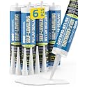 PAULINN RV Roof Sealant 6 Packs, Self Leveling Lap Sealant White, Roof Repair for Camper Repair, RV Caulking, Rubber Roof EPDM, Flexible, UV & Waterproof, no Smell and Safe for Indoor use