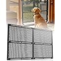 PAULINN RV Screen Door Protector for Dogs, Adjusts from 16.5 to 30.5 inch, Adjustable Camper Screen Door Guard w/Screw Mount, RV Entry Screen Door Grille Pet Protection, Black