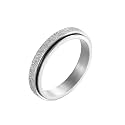 PAURO Women's Men's 2mm/4mm/6mm/8mm Sandblast Finish Lucky Worry Ring Band
