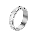 PAURO Women's Men's 2mm/4mm/6mm/8mm Sandblast Finish Lucky Worry Ring Band