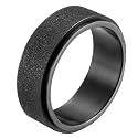 PAURO Women's Men's 2mm/4mm/6mm/8mm Sandblast Finish Lucky Worry Ring Band