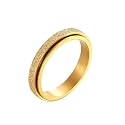 PAURO Women's Men's 2mm/4mm/6mm/8mm Sandblast Finish Lucky Worry Ring Band