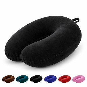 PAVILONN U-Shape Memory Foam Neck Pillow for