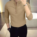 PAVITRAHUB Men Solid Casual Beige Shirt