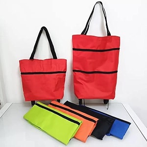 trolley bag with wheels  light weight foldable shopping bag  vegetables and grocery basket  luggage bag  fruits amp vegetables trolley