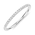 PAVOI 925 Sterling Silver Wedding Band for Women, 14K Gold Plated CZ Ring
