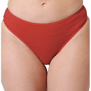 pavvoin Womens Plain Cotton Blend Thong mid