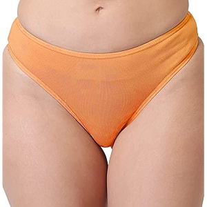 pavvoin Womens Plain Cotton Blend Thong mid