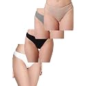 pavvoin Women39s Plain Cotton Blend Thong mid