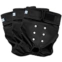 Paw Legend Reusable Female Dog Diapers3 PackBlackMedium
