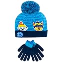 Paw Patrol Kids Winter Hat and Gloves Set Chase and Rubble Blue One Size