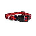 Printed Dog Collar - Large 25mm, Red &amp; Blue