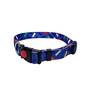 printed dog collar - small 15mm blue