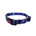 Printed Dog Collar - Small 15mm, Blue