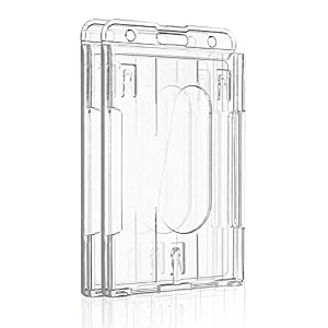 pawfly 2 pack horizontal 2-card badge holders for office ids