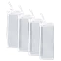Pawfly 4 Pack Aquarium Filter Media Bags with Drawstring 150 Micron Aquarium Mesh Bag for Fine Resins, Activated Carbon, Bio Filter Balls, 8" x 3" Ceramic Rings