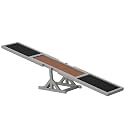 PawHut Wooden Dog Agility Seesaw for Exercise 71" L x 12" W x 12" H Gray