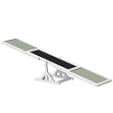 PawHut Wooden Dog Agility Seesaw for Exercise 71" L x 12" W x 12" H White