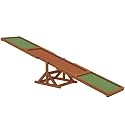 PawHut Wooden Dog Agility Seesaw for Training and Exercise, Platform Equipment Run Game Toy, Weather Resistant Pet Supplies, 83" L x 16" W x 14" H, Orange